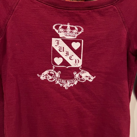 Juicy Couture Burgundy ‘Couture Royalty’ Cotton Sweatshirt, Women’s Small - Picture 5 of 12